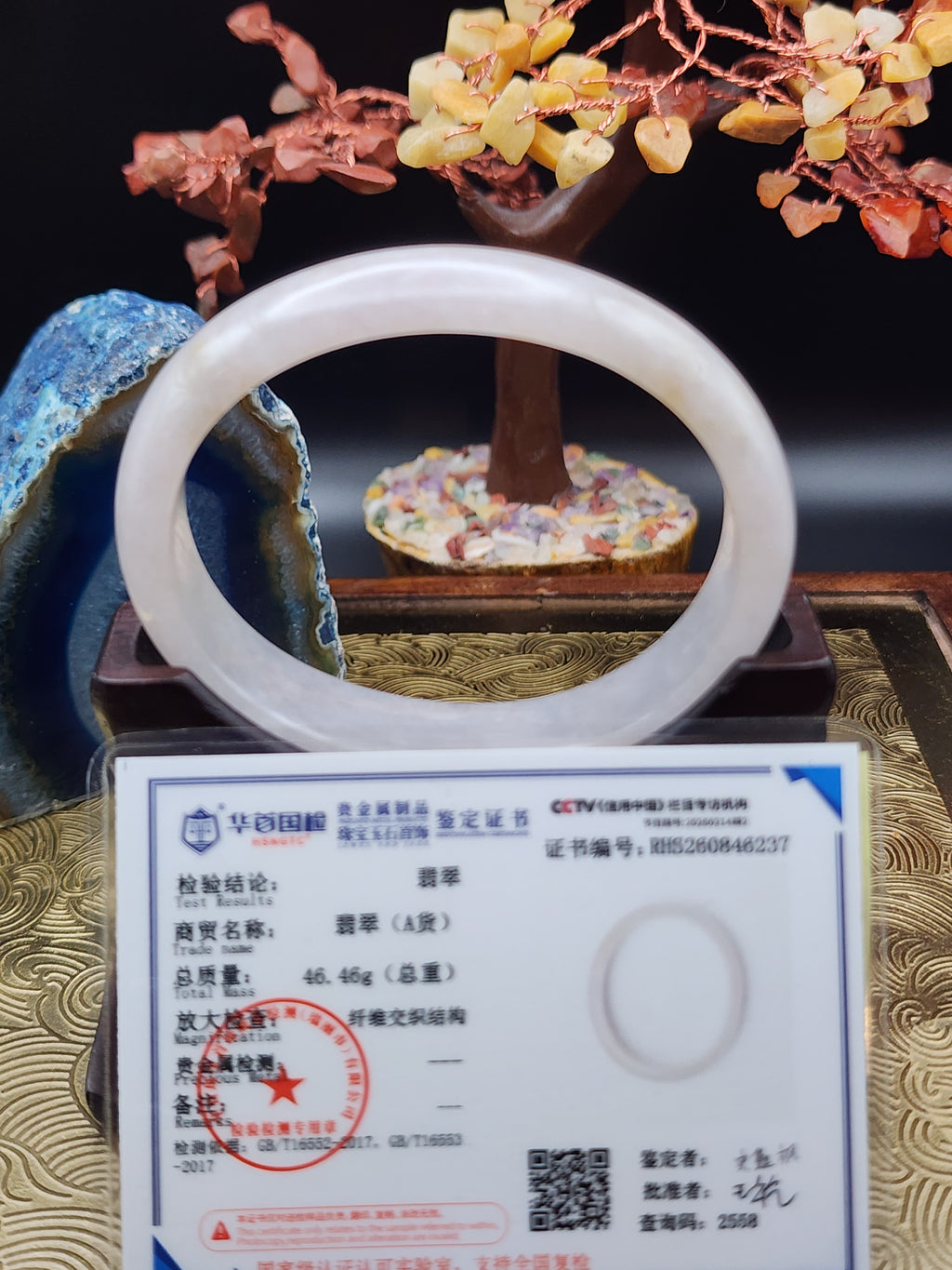 Jadeite Jade Icy Lavender Oval Bangle - 59.5 × 50.7mm (Type A Untreated)