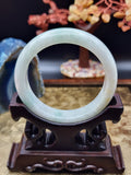 Jadeite Jade Pale Green Bangle - 55.7mm (Type A Untreated)