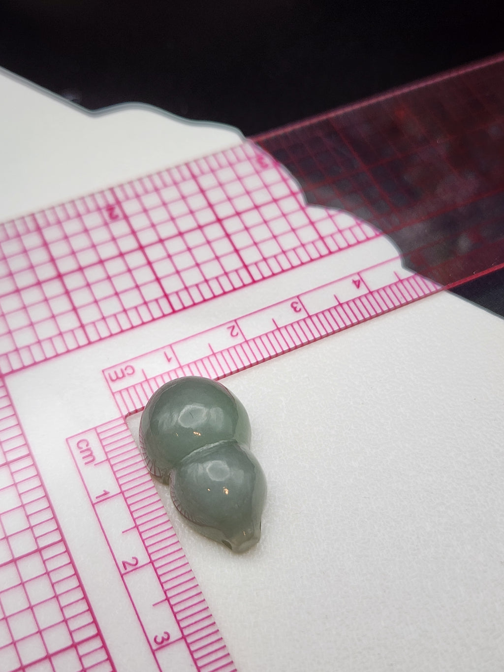 Natural Icy Greyish-Green Jadeite Jade Carved Gourd (Wu Lou) - (Type A Untreated)