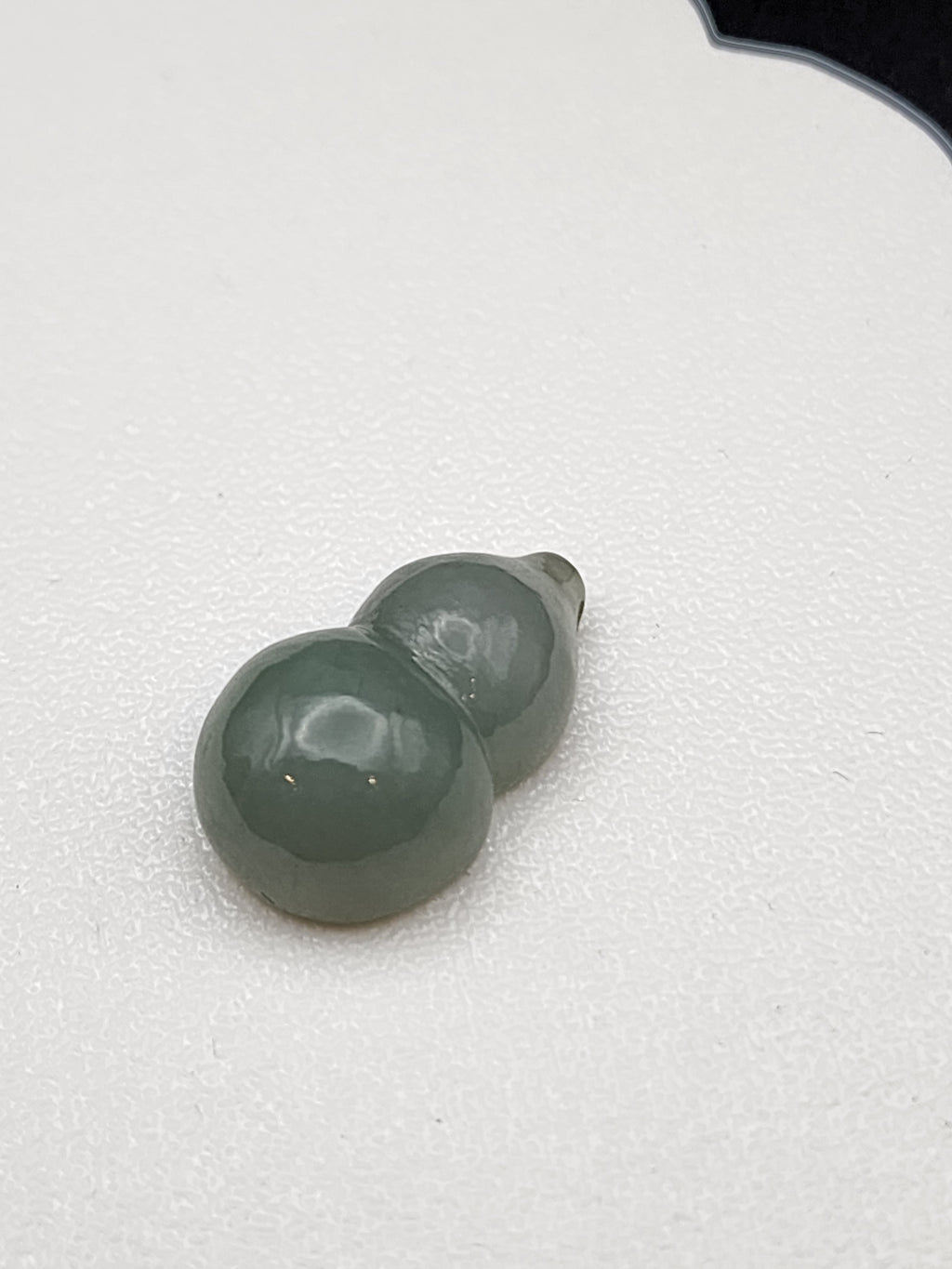 Natural Icy Greyish-Green Jadeite Jade Carved Gourd (Wu Lou) - (Type A Untreated)